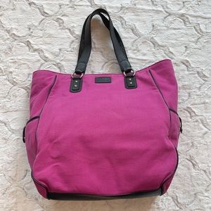 Cole Haan canvas and leather tote